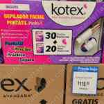 Promo Kotex depilador facial portátil GRATIS en empaques marcados