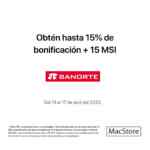 Promo MacStore Banorte: 15% de bonificación + 15 msi en productos Apple