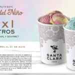 Promoción Santa Clara Día del Niño: 2x1 en litros de helado del 27 de abril al 1 de mayo