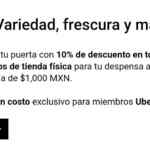 En Soriana 10% de descuento en todo el supermercado en pedidos por Uber Eats