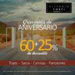 Venta de Aniversario Vittorio Forti: hasta 60% de descuento + 25% adicional en ropa masculina