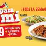 Promo Chilis 3s para Mi: sopa + plato fuerte + bebida por $189 Promo Chilis 3s para Mi: sopa + plato fuerte + bebida por $189