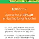 En Subway 30% de descuento en subs de 30cm al pedir por DiDi Food
