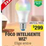 3x2 en focos LED inteligentes Wiz en Home Depot