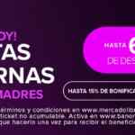 Ofertas Nocturnas Mercado Libre Día de las Madres: hasta 60% de descuento + 15% de bonificación + cupón de 10% adicional