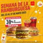 Cupón App McDonalds Semana de la Hamburguesa: 30% de descuento en McTríos participantes
