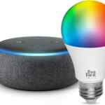 53% de descuento en bocina inteligente Alexa Echo Dot + foco inteligente de colores por $599 53% de descuento en bocina inteligente Alexa Echo Dot + foco inteligente de colores por $599