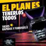 En Carl's Jr vasos de Rápidos y Furiosos X si agrandas tu combo