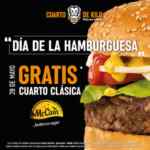 Cuarto de Kilo Día de la Hamburguesa 2023: Hamburguesa clásica GRATIS en la compra de hamburguesa + guarnición + refresco