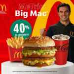 Cupón McDonalds Checo Pérez: 40% de descuento en McTrío Big Mac el 1 y 2 de mayo Cupón McDonalds Checo Pérez: 40% de descuento en McTrío Big Mac el 1 y 2 de mayo
