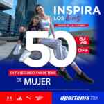 Promoción Dportenis Día de las Madres: 2do a mitad de precio en tenis para mujer