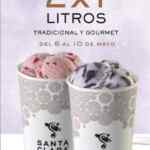 Promoción Santa Clara Día de las Madres: 2x1 en litros de helado del 6 al 10 de abril