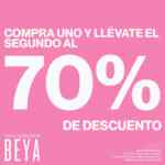 Promoción Beya 7 Aniversario: Compra uno y llévate el segundo al 70% de descuento en toda la tienda