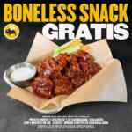 Cupón Buffalo Wild Wings obtén un Boneless Snack Gratis