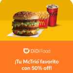 50% de descuento en McDonalds McTrío Big Mac en pedidos por DiDi Food