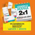 Promo Farmatodo Genericomanía: 2x1 en medicamentos genéricos seleccionados
