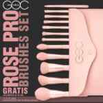 En GOC Make Up recibe gratis un Rose Pro Brushes Set con compra mínima en tienda en línea