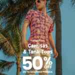 En Hang Ten segundo a mitad de precio en camisas y tank tops