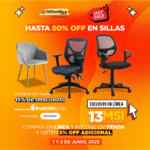 Sillas a mitad de precio en OfficeMax por el Hot Sale sólo hasta hoy