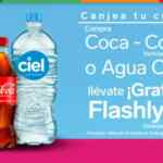 Cupón 7-Eleven bebida Flashlyte Gratis en la compra de una Coca-Cola o agua Ciel