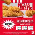 Promoción KFC Ke-miércoles 2023: Piezas de pollo GRATIS en paquetes de 8, 10 y 14 piezas