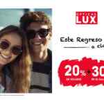 Promo Lux Regreso a Clases: 20% de descuento en lentes solares + 30% en tu 2do. par