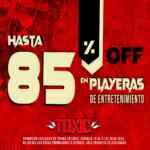 En Toxic hasta 85% de descuento en playeras de entretenimiento