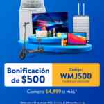 Cupón Walmart de $500 de bonificación en tienda en línea este 23 de julio