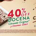 Promoción Krispy Kreme Día del Chocolate: 40% de descuento en Docenas Select o Galseada este fin de semana