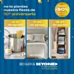 Promociones de Aniversario Bed Bath & Beyond: hasta 50% de descuento en productos participantes