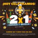 2x1 en cervezas en Buffalo Wild Wings hoy por el Día de la Cerveza