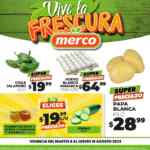 Ofertas Merco frutas y verduras del 8 al 10 de agosto