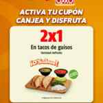 Cupón Oxxo 2x1 en tacos de guisado O'Sabor