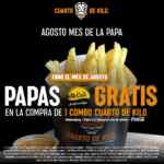 Promo Mes de la Papa Cuarto de Kilo: papas a la francesa Gratis en la compra de un combo