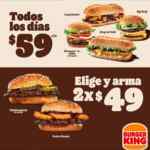 En Burger King 2 hamburguesas participantes a sólo $49