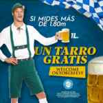 Promoción McCarthy's Oktoberfest: Tarro de cerveza GRATIS si mides más de 1.80