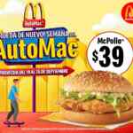 McDonald's Semana del Automac: hamburguesa McPollo por $39 y más