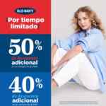 En Old Navy hasta 50% de descuento adicional dependiendo la cantidad que compres