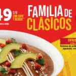 Familia de Clásicos Vips: Platillos a $149 con sopa y bebida de las 13:00 al cierre