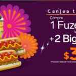 Cupón 7-Eleven de 2 hot dogs Big Bite + bebida Fuze tea por $35