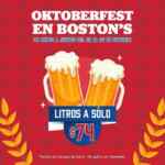 Promo Oktoberfest Bostons: litros de cerveza a $74