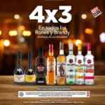 4x3 en todos los rones y brandys en City Club