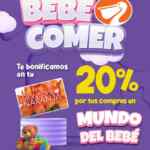Promoción Bebé Comer Octubre: 20% de bonificación en compras en Mundo Bebé