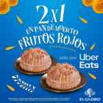 En El Globo 2x1 en pan de muerto con frutos rojos al pedir por Uber Eats