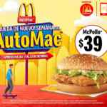 Cupón McDonalds Semana del Automac: hamburguesa McPollo por $39 y más