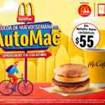 Cupón McDonalds Semana del Automac: hamburguesa McPollo por $39 y más