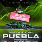 Mexico Nascar Series promo Mes Rosa: mujeres entran Gratis a la carrera Puebla 200