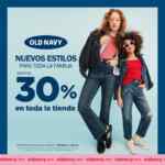 En Old Navy 30% de descuento en todas las tiendas físicas