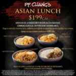 Asian Lunch PF Chang's: Comidas a $199 de lunes a jueves de 1 a 4 PM