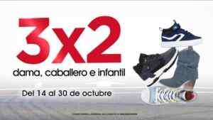 3x2 en calzado en tiendas Sears hasta el 30 de octubre